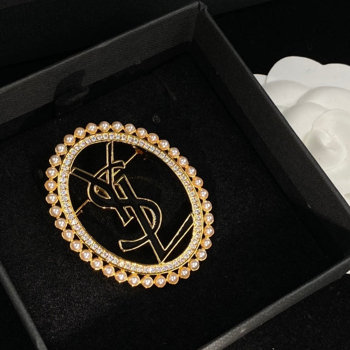 Fashion Pearl Circle Brooch