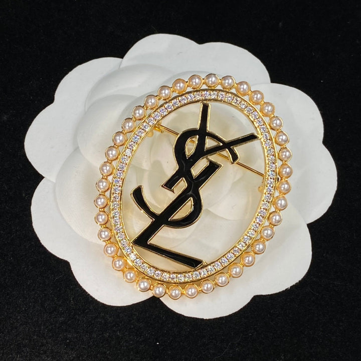 Fashion Pearl Circle Brooch