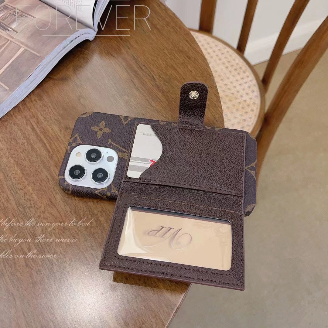 2 Color Brown Card Case