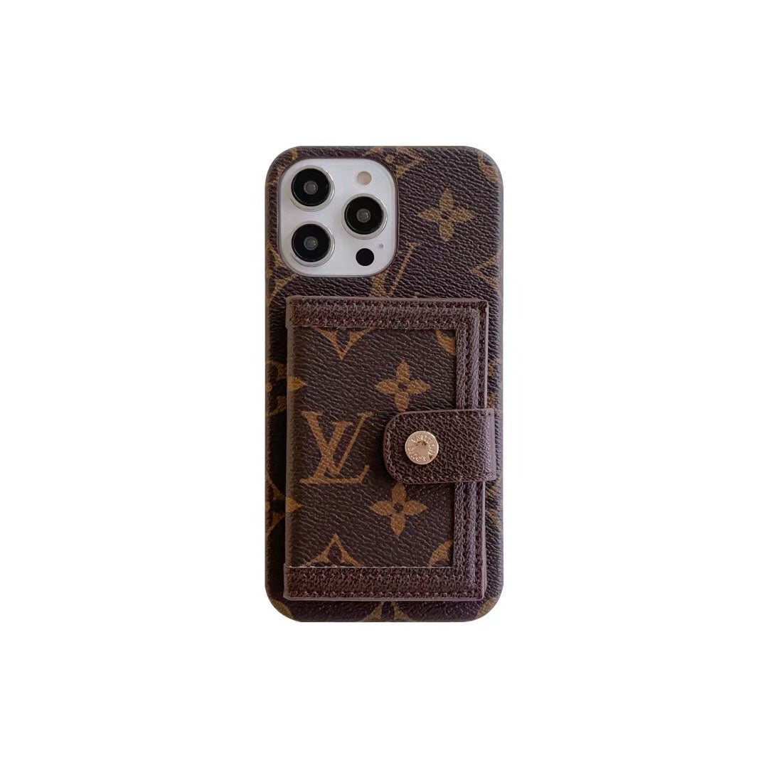 2 Color Brown Card Case