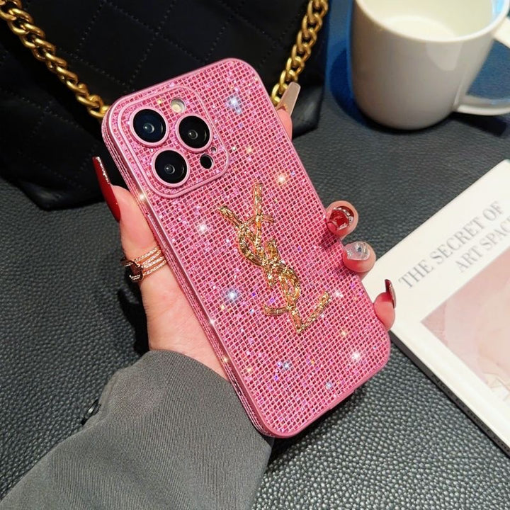 Fashion letter full diamond mobile phone case