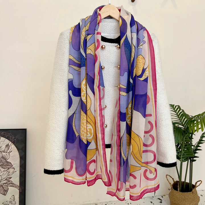 new GG double-sided printed long scarf