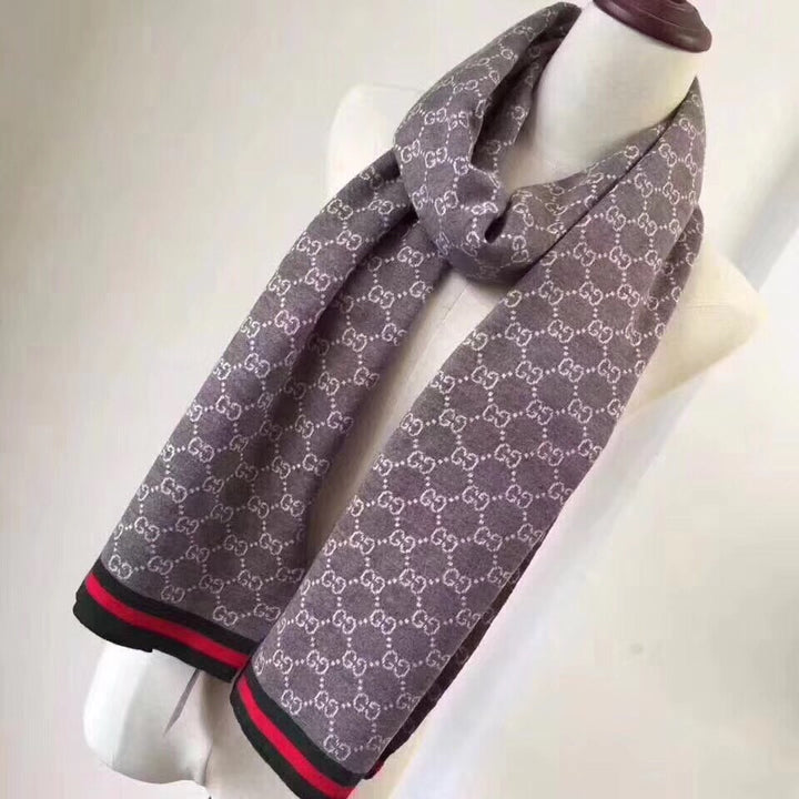 fashion double G wool knitted scarf