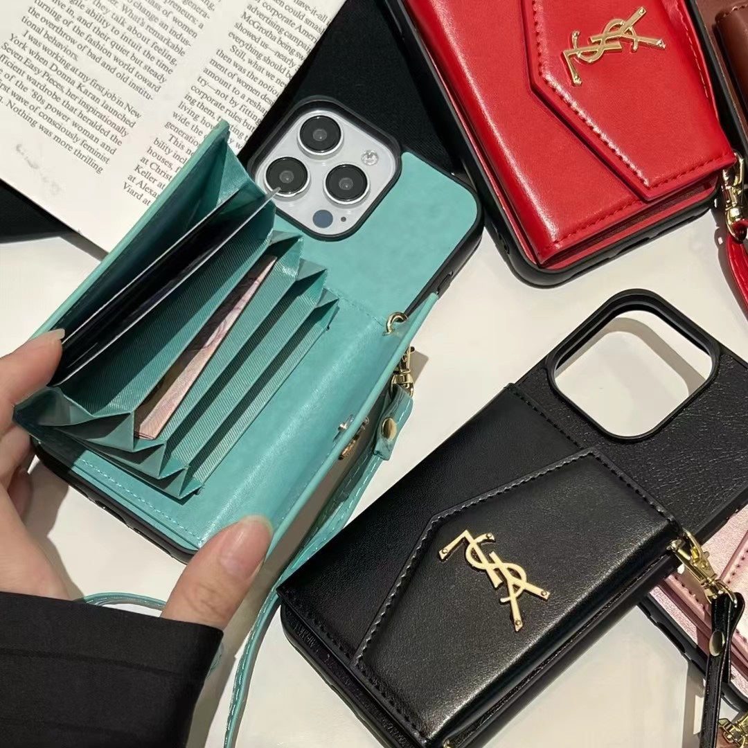 5 Colors Fashionable Phone Cases-With Strap