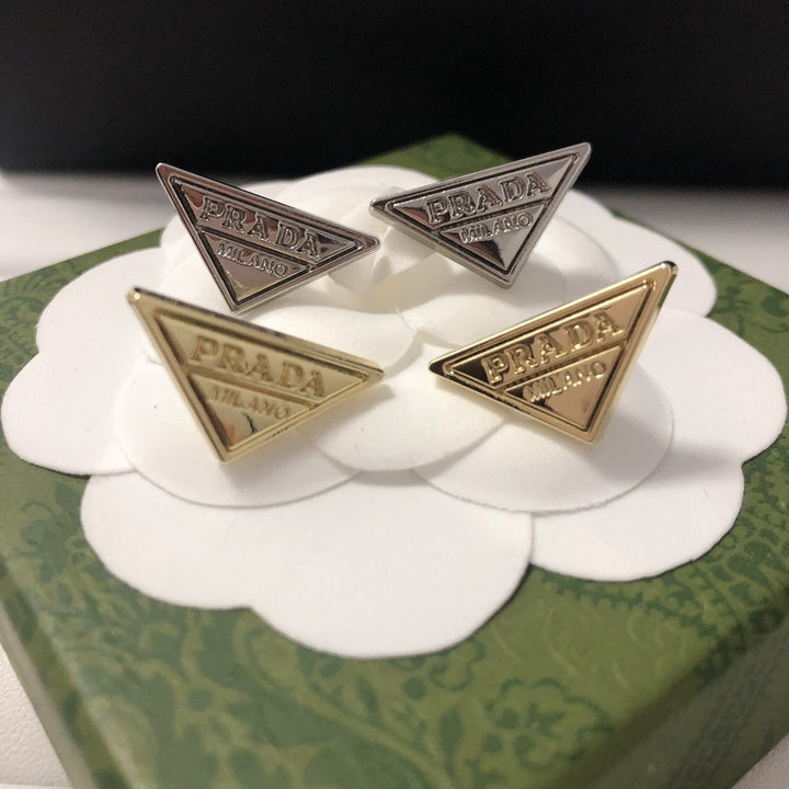 2 Color Triangle Star Earrings