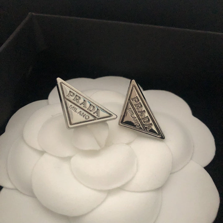 2 Color Triangle Star Earrings