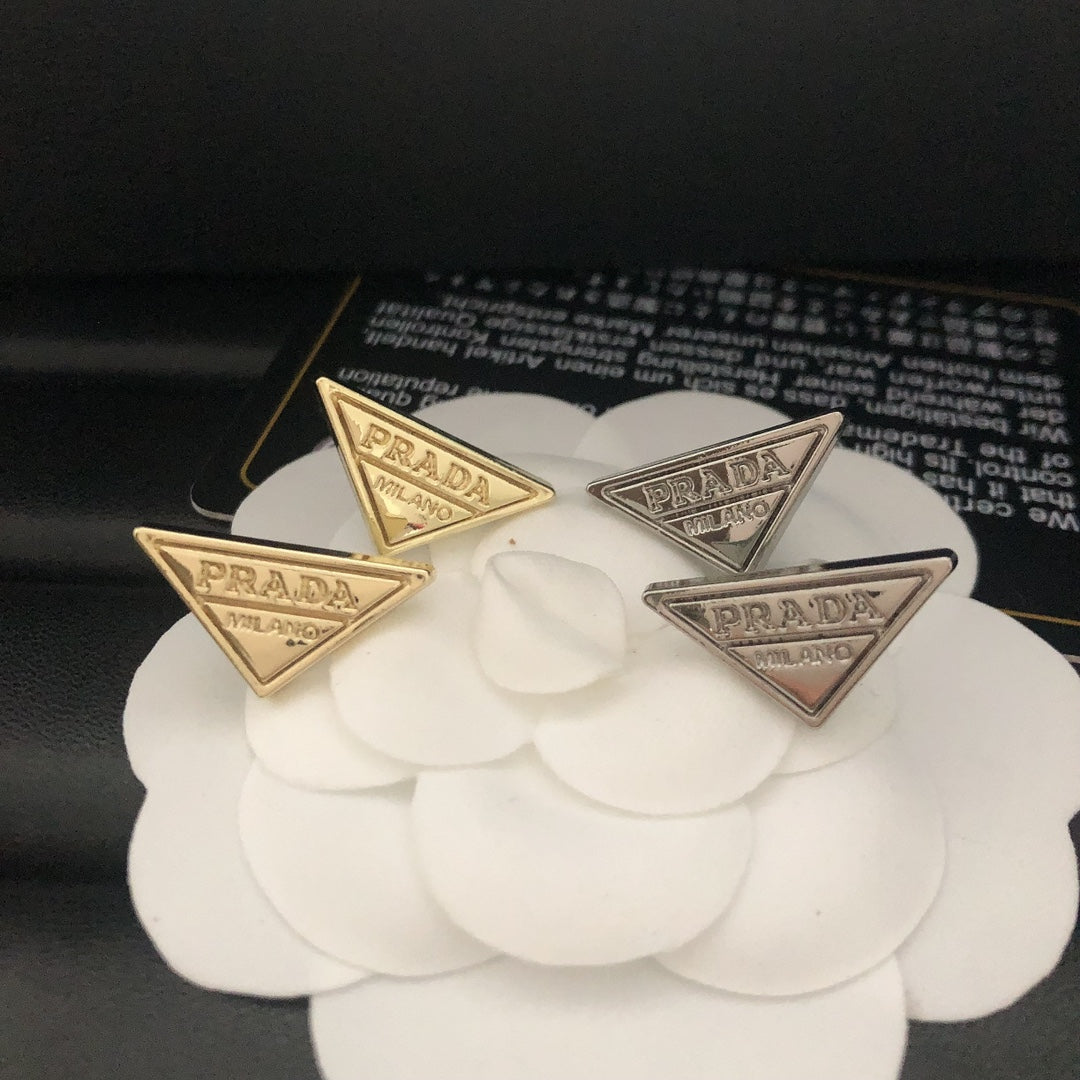 2 Color Triangle Star Earrings