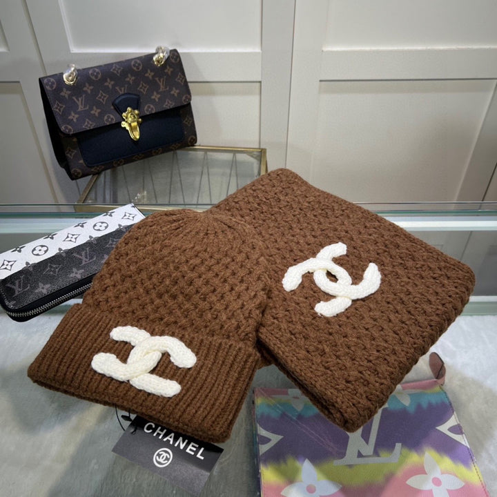 6 Colors Fashion CC Classic Set Hat ➕Scarf