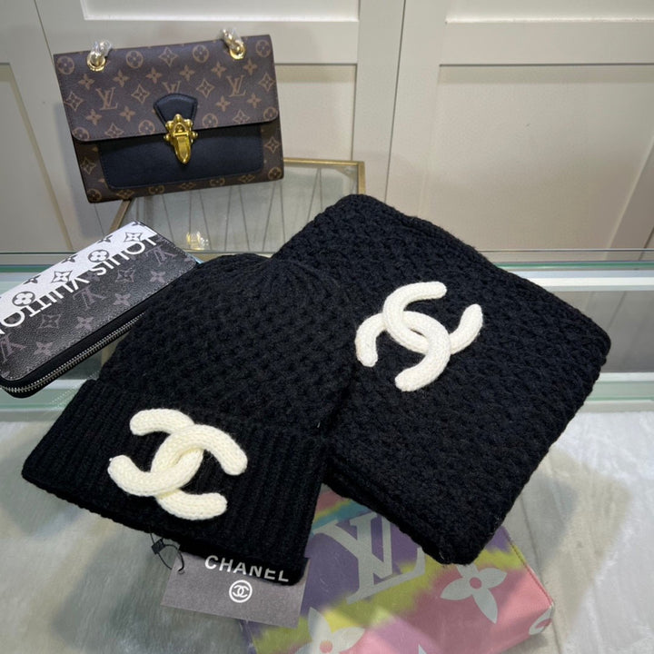 6 Colors Fashion CC Classic Set Hat ➕Scarf