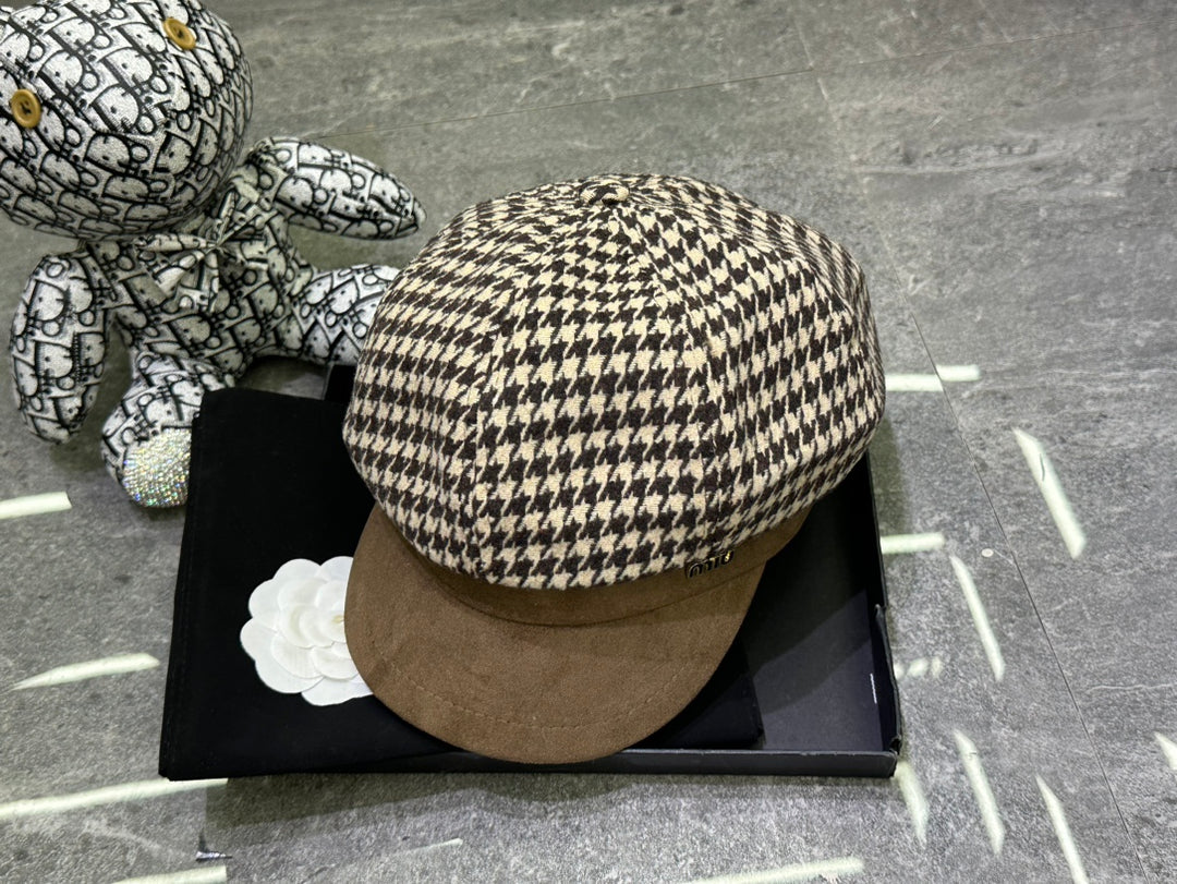 Fashion hot fall and winter octagonal hat