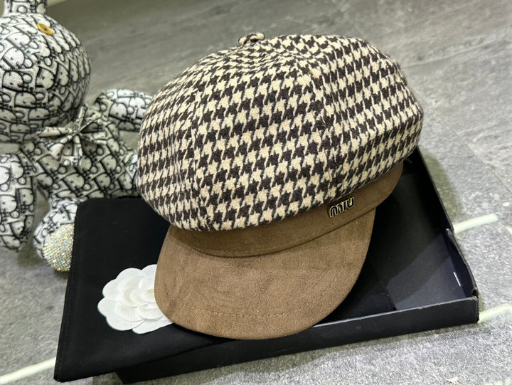 Fashion hot fall and winter octagonal hat