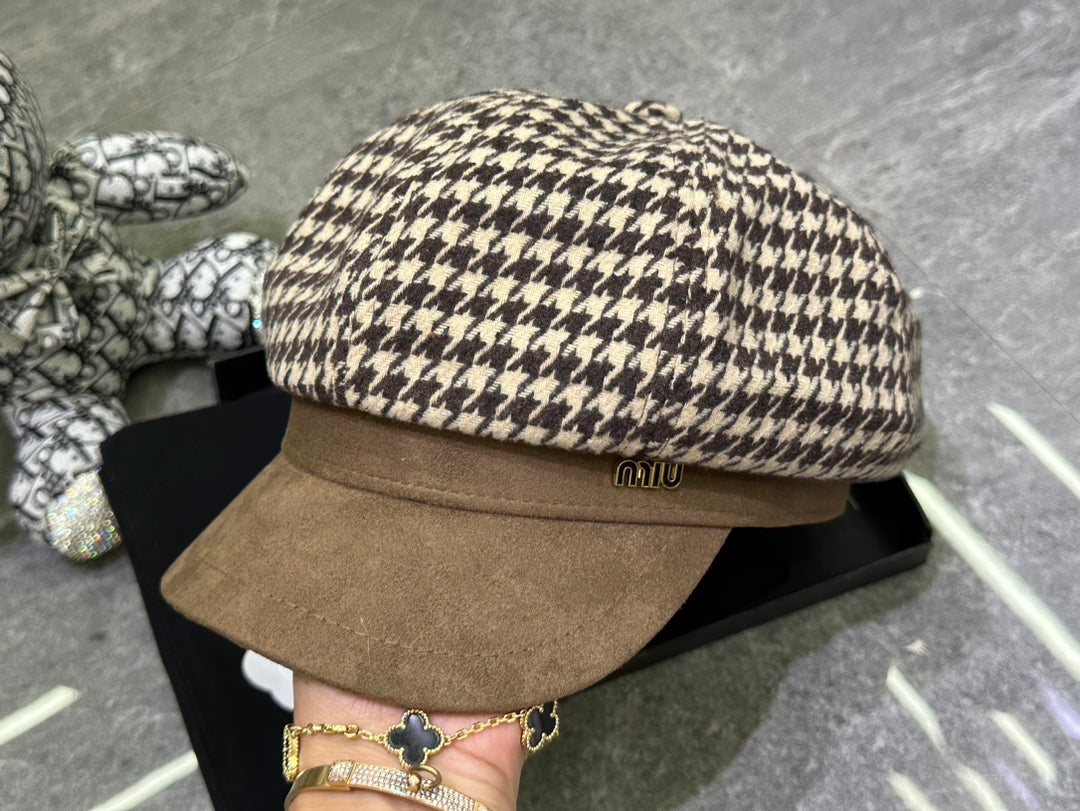 Fashion hot fall and winter octagonal hat