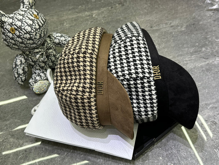 Fashion CD Thousand Bird Check Octagonal Hat